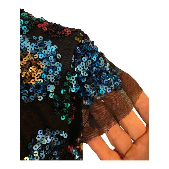 Anthropologie Eva Franco Glenna Sequined Midi Dress Size 8 - Picture 8 of 11